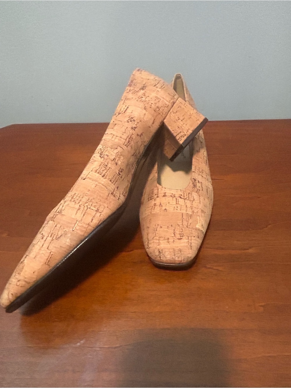 vintage Etienne Aigner Natural Cork slip on pump made in Spain